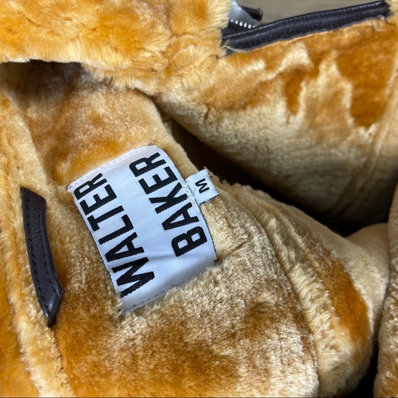 New Walter baker Eduardo faux fur trim leather jacket - Picture 15 of 16